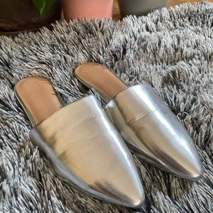 Never Worn: A New Day Silver Mules